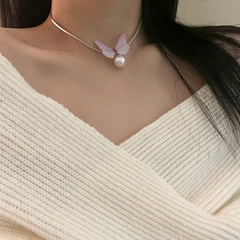 Vòng Cổ Choker Mặt Bướm Ngọc Trai  13960