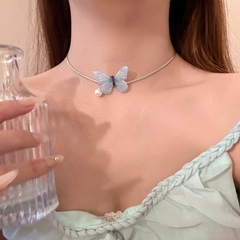 Vòng Cổ Choker Mặt Bướm Ngọc Trai  13960