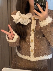 Cột Tóc Scrunchies Viền Bèo 2 Lớp 13949