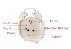 Đồng Hồ Chuông Báo Thức Hình Vuông Xinh 13976