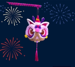 Lồng Đèn Đầu Lân Kẽm Nhung 13967