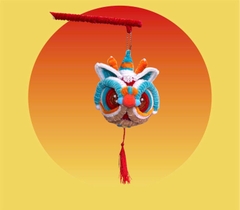 Lồng Đèn Đầu Lân Kẽm Nhung 13967