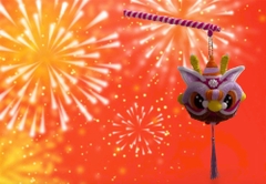 Lồng Đèn Đầu Lân Kẽm Nhung 13967