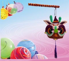 Lồng Đèn Đầu Lân Kẽm Nhung 13967