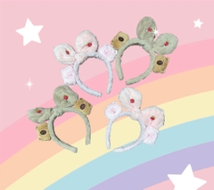 Cài Tóc Tai Thỏ Đính Charm Phối Capybara 2 Đầu Xinh 13921