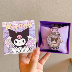 Đồng Hồ Dây Da Hoạt Hình Sanrio Kèm Hộp Cho Bé 13945