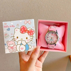 Đồng Hồ Dây Da Hoạt Hình Sanrio Kèm Hộp Cho Bé 13945