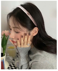 Cài Tóc Len 1cm Đính Tag Gấu Xinh 13568