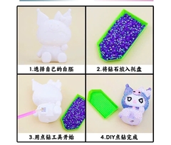 Bộ Tượng Đính Đá Hoạt Hình Hộp 12cm cho Bé 13766