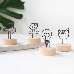 Giá Gỗ Tròn Kẹp Ảnh/ Ghi Chú Xinh Xắn 12300