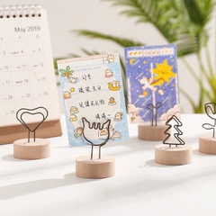 Giá Gỗ Tròn Kẹp Ảnh/ Ghi Chú Xinh Xắn 12300