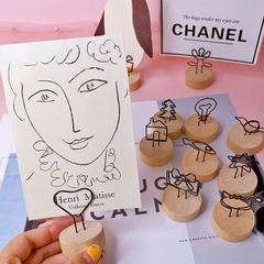 Giá Gỗ Tròn Kẹp Ảnh/ Ghi Chú Xinh Xắn 12300