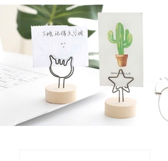 Giá Gỗ Tròn Kẹp Ảnh/ Ghi Chú Xinh Xắn 12300