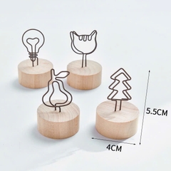 Giá Gỗ Tròn Kẹp Ảnh/ Ghi Chú Xinh Xắn 12300