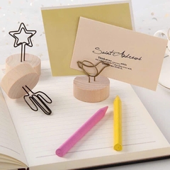 Giá Gỗ Tròn Kẹp Ảnh/ Ghi Chú Xinh Xắn 12300