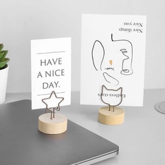 Giá Gỗ Tròn Kẹp Ảnh/ Ghi Chú Xinh Xắn 12300