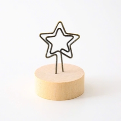 Giá Gỗ Tròn Kẹp Ảnh/ Ghi Chú Xinh Xắn 12300