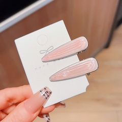 Set 2 Kẹp Tóc Mái Màu Vân Pastel 12841