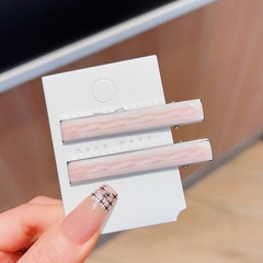 Set 2 Kẹp Tóc Mái Màu Vân Pastel 12841