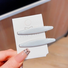 Set 2 Kẹp Tóc Mái Màu Vân Pastel 12841