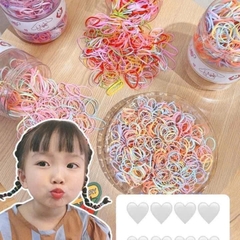 Hộp 600 Xu Mini Nhiều Màu Cột Tóc cho Bé 10068