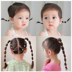 Hộp 600 Xu Mini Nhiều Màu Cột Tóc cho Bé 10068