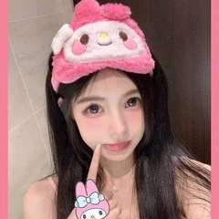 Bịt Mắt Ngủ Lông Xù Thỏ Hồng Đính Hoa 12023