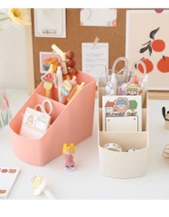 Khay Nhựa 4 Ngăn Đựng Đồ Đa Năng Hoạt Hình 9107