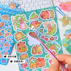 Sticker Capybara Hologram 9.5*22.5cm 13647