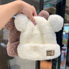 Mũ Lông Xù Tai Gấu Đính Charm Bear Thời Trang 11637