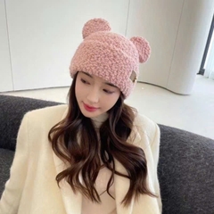 Mũ Lông Xù Tai Gấu Đính Charm Bear Thời Trang 11637