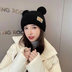 Mũ Lông Xù Tai Gấu Đính Charm Bear Thời Trang 11637
