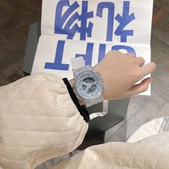 Đồng Hồ ĐiệnTử MặtTròn Dây Trong Nam/Nữ02 Thời Trang 9844