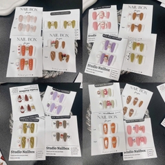 Bộ 10 Móng Tay Thiết Kế Đính Charm Gồm Keo+Dũa