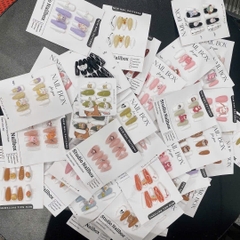 Bộ 10 Móng Tay Thiết Kế Đính Charm Gồm Keo+Dũa