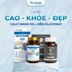 [Canxi + Kẽm] Cao - Khỏe - Đẹp. Hỗ Trợ Tăng Chiều Cao, Giảm Tình Trạng Dầu Mụn, Tăng Cường Sức Khỏe