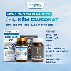 [Canxi + Kẽm] Cao - Khỏe - Đẹp. Hỗ Trợ Tăng Chiều Cao, Giảm Tình Trạng Dầu Mụn, Tăng Cường Sức Khỏe