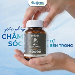 [2 HỘP TẶNG 1 HỘP] Kẽm Gluconat + Vitamin - Viên Uống Bổ Sung Kẽm Và Vitamin - Hộp 60 Viên