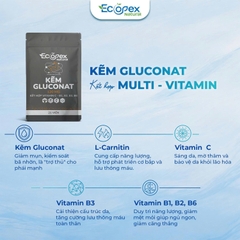 [1 TÚI] Kẽm Gluconat + Multi Vitamin Tăng Cường Sức Khỏe, Kiểm Soát Dầu Nhờn, Giảm Mụn, Đẹp Da - Túi 21 Viên