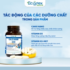 Viên Uống Bổ Sung Canxi, Hỗ Trợ Tăng Chiều Cao, Giúp Xương Chắc Khỏe - Hộp 60V