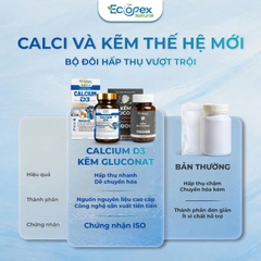 [Calcium + Kẽm] Viên Uống Bổ Sung Canxi, Kẽm Và Vitamin