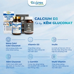 [Calcium + Kẽm] Viên Uống Bổ Sung Canxi, Kẽm Và Vitamin