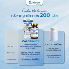 [2 HỘP TẶNG 1 HỘP] Calcium D3 - Viên Uống Bổ Sung Canxi, Vitamin D3 Và K2 - Hộp 60 Viên