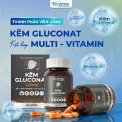 Kẽm Gluconat Tăng Cường Sức Khỏe Nam Giới - Hộp 60 Viên