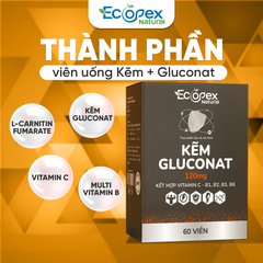 Kẽm Gluconat Tăng Cường Sức Khỏe Nam Giới - Hộp 60 Viên