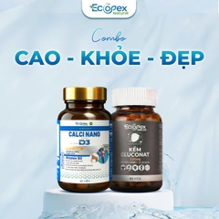 [Canxi + Kẽm] Cao - Khỏe - Đẹp. Hỗ Trợ Tăng Chiều Cao, Giảm Tình Trạng Dầu Mụn, Tăng Cường Sức Khỏe
