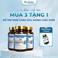 [3 HỘP TẶNG 1] CANXI NANO D3 - Viên Uống Bổ Sung Canxi, Hỗ Trợ Tăng Chiều Cao, Giúp Xương Chắc Khỏe - Hộp 60 Viên