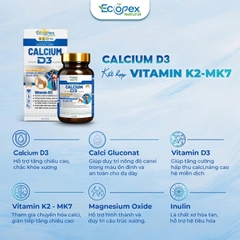 [6 HỘP TẶNG 3] Calcium D3 - Viên Uống Bổ Sung Canxi, Vitamin D3 Và K2 - Hộp 60 Viên