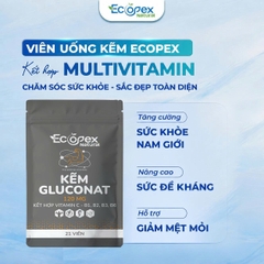 [1 TÚI] Kẽm Gluconat + Vitamin - Viên Uống Bổ Sung Kẽm Và Vitamin - Túi 21 Viên