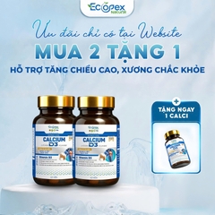 [2 HỘP TẶNG 1 HỘP] Calcium D3 - Viên Uống Bổ Sung Canxi, Vitamin D3 Và K2 - Hộp 60 Viên